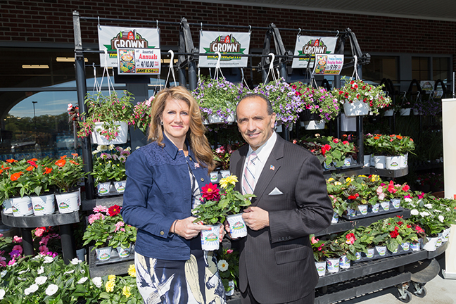 Monmouth County Freeholders Thomas A. Arnone and Serena DiMaso kick off the Grown In Monmouth at the Saker Shoprite in Howell 